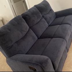 Navy Recliner Couch I