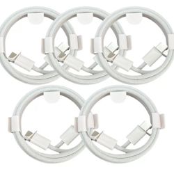 5 Pack USB-C to USB-C Cable Fast Charge Cord For iPhone 16/15/Plus/ProMax/Galaxy