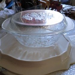 Princess house fantasia 3 qt.oval casserole dish