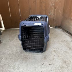 Two-Door Top Load Portable Kennel With Mat 