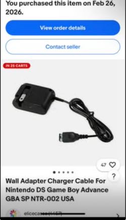Wall Adapter Charger Cable For Nintendo DS Game Boy Advance (READ DESCRIPTION)