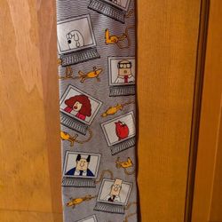 Dilbert Tie 100% Silk, Made In USA