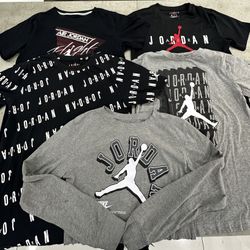 Boys XL Jordan Shirts NEW set of 5 (1 is long sleeve)
