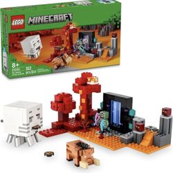 LEGO Minecraft The Nether Portal Ambush Adventure Set, Building Toy for Kids