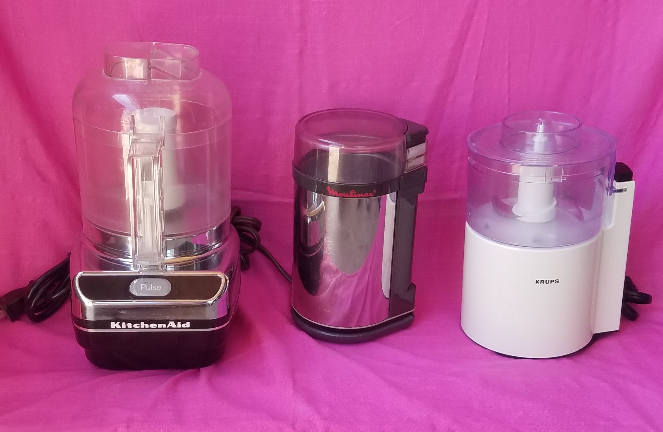 Kitchen Aid Vegetable Chopper, Krups Chopper, Moulinex Coffee Bean Grinder