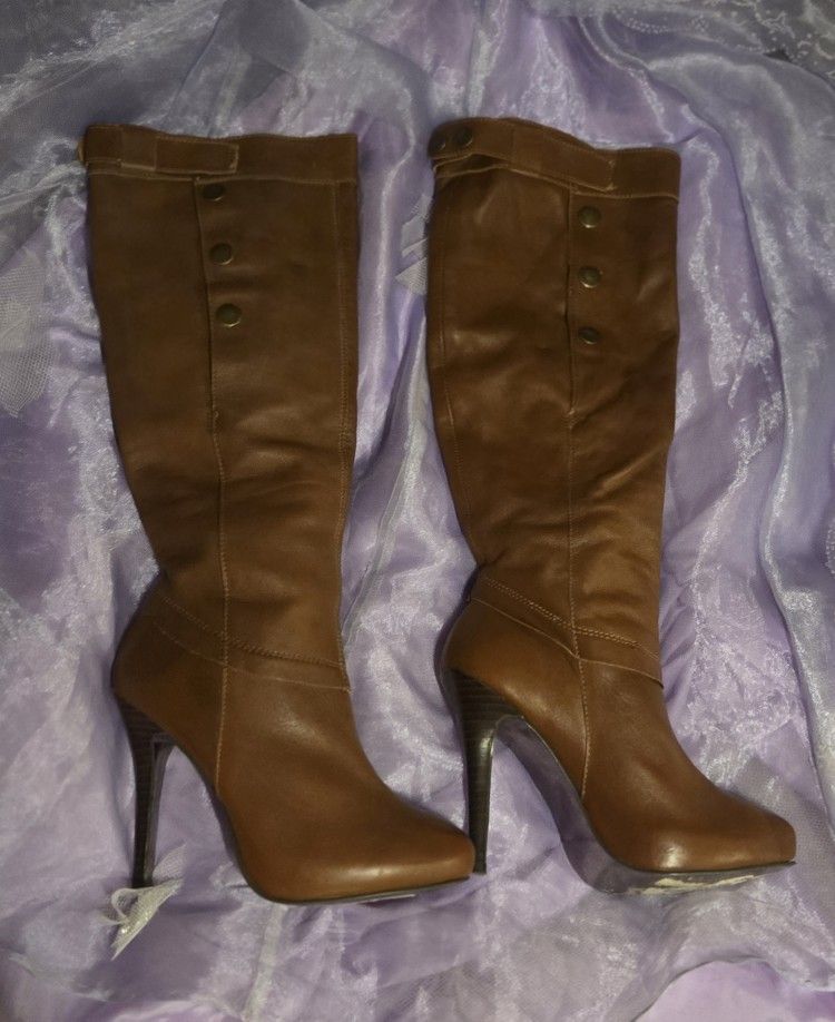 STEVE MADDEN COGNAC BOOTS