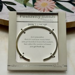 Brand new Don’t Give Up silver bracelet 