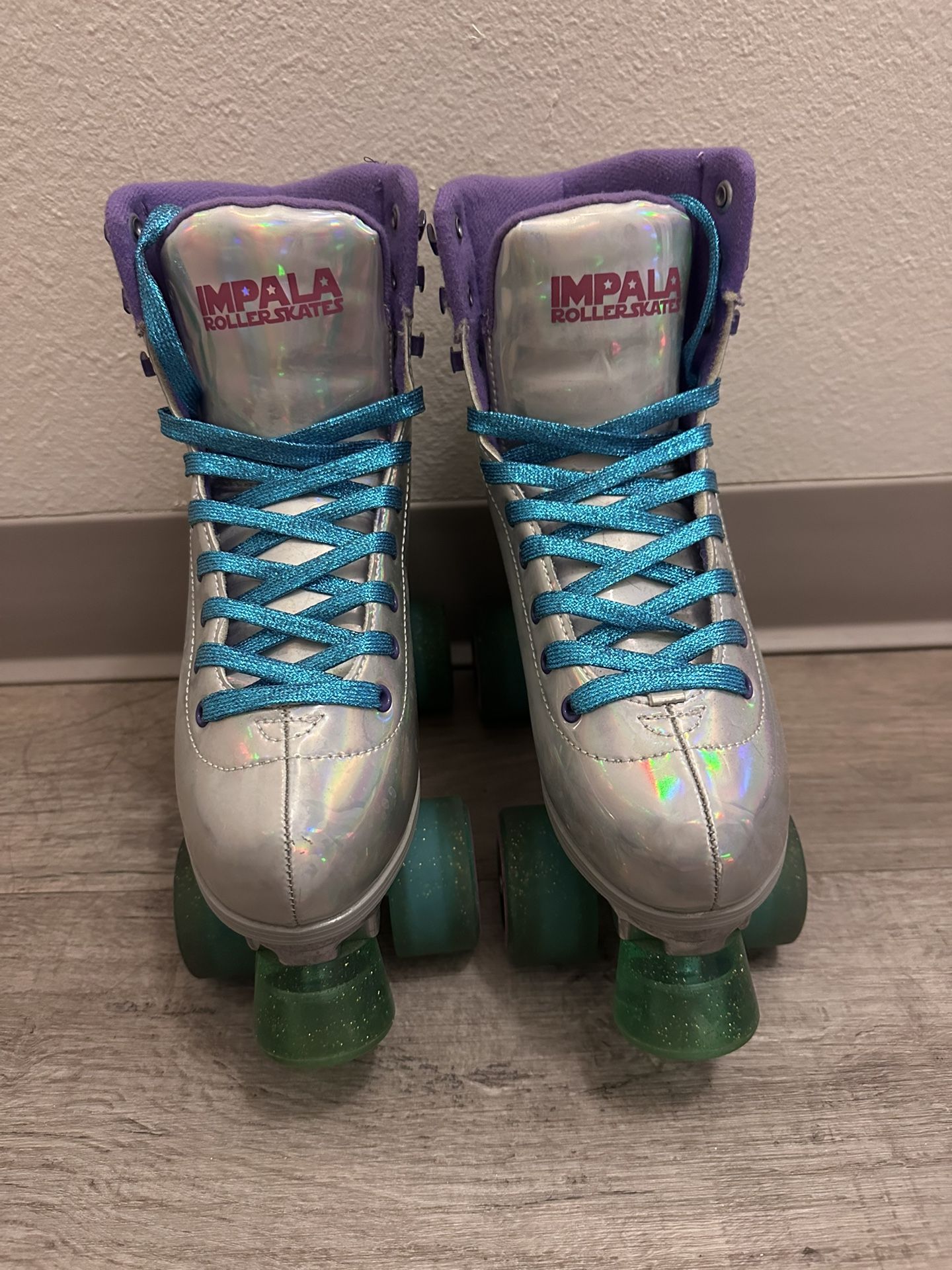 Impala Holographic Quad Skates, Size 6W - $40