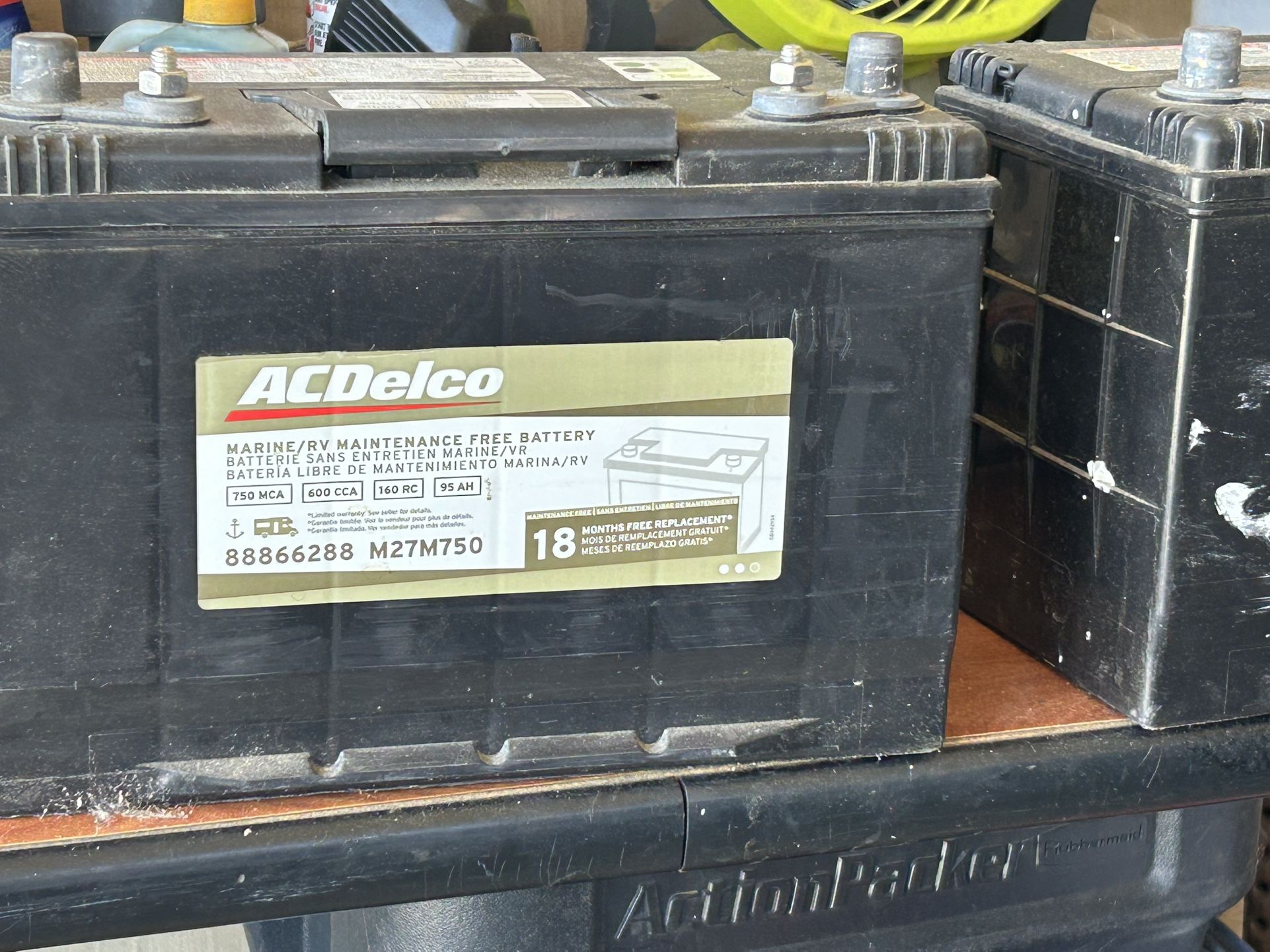Two marine batteries for sale