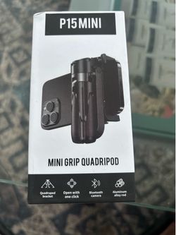 P15 MINI Grip Quadripod Selfie Stick Tripod Bluetooth 5.2
