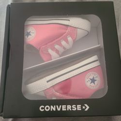 Pink Converse Crib 1 Shoes