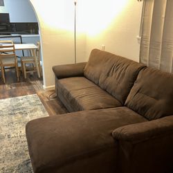 Brown Sectional 2 Seater