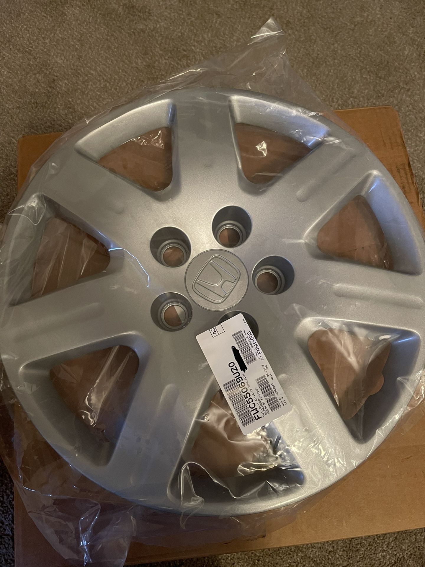  4 Honda Civic  7 Spoke 16 inch Wheel Cover, 0 Bolt Circle,