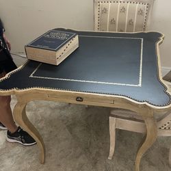 Vintage Leather Card Table  - ONLY $30