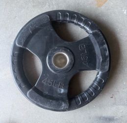 Olympic weights rubber coated 2 x 45s