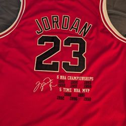 Michael Jordan stitched achievements jersey 