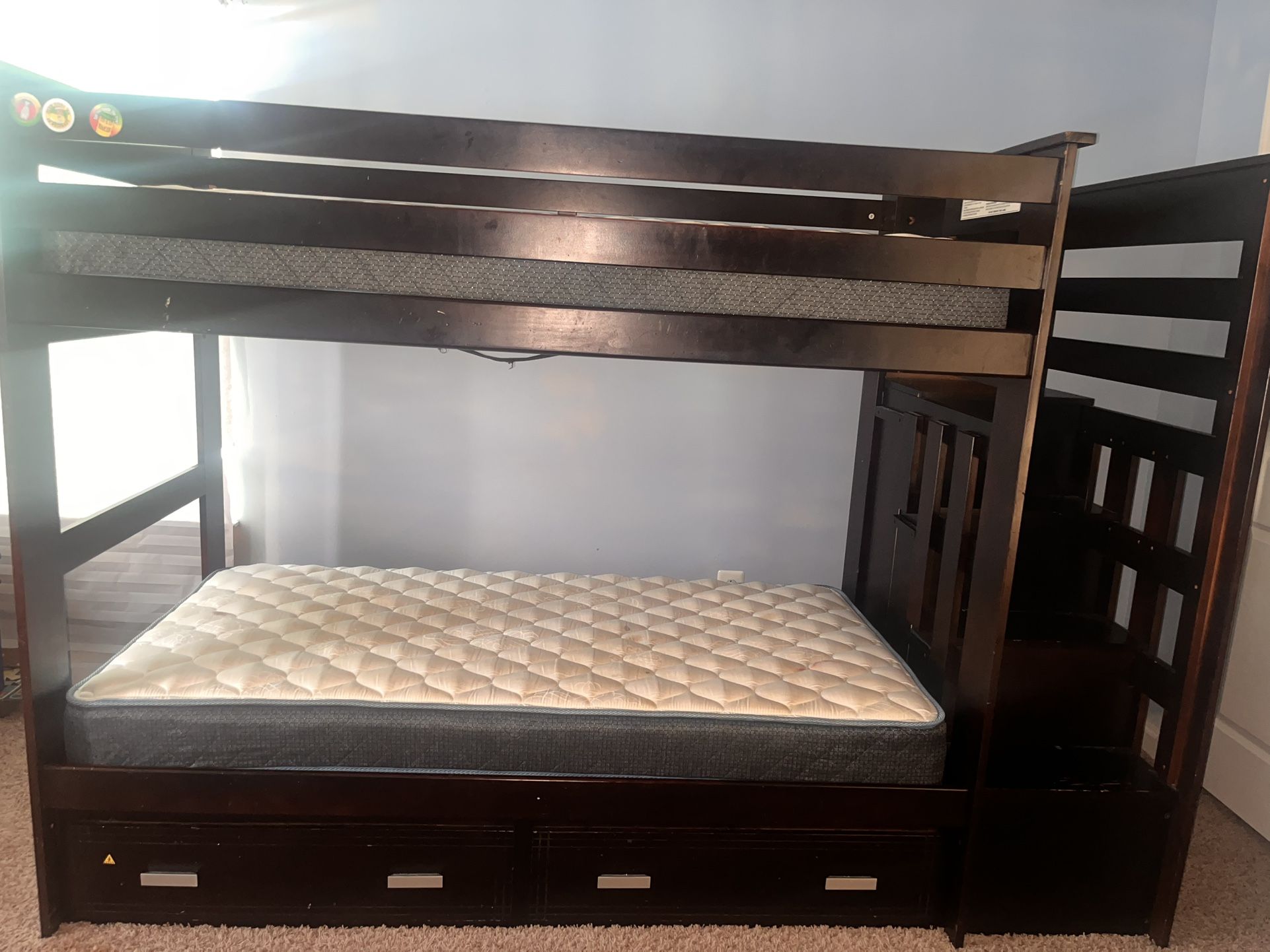 Bunk Bed With Drawers And Twin Mattresses