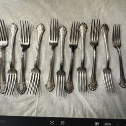 1800s Antique Silverplated Flatware Brevoot Hitel