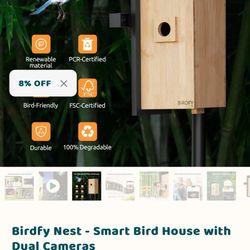 Birdfy Nest Smart Dual-Camera Birdhouse