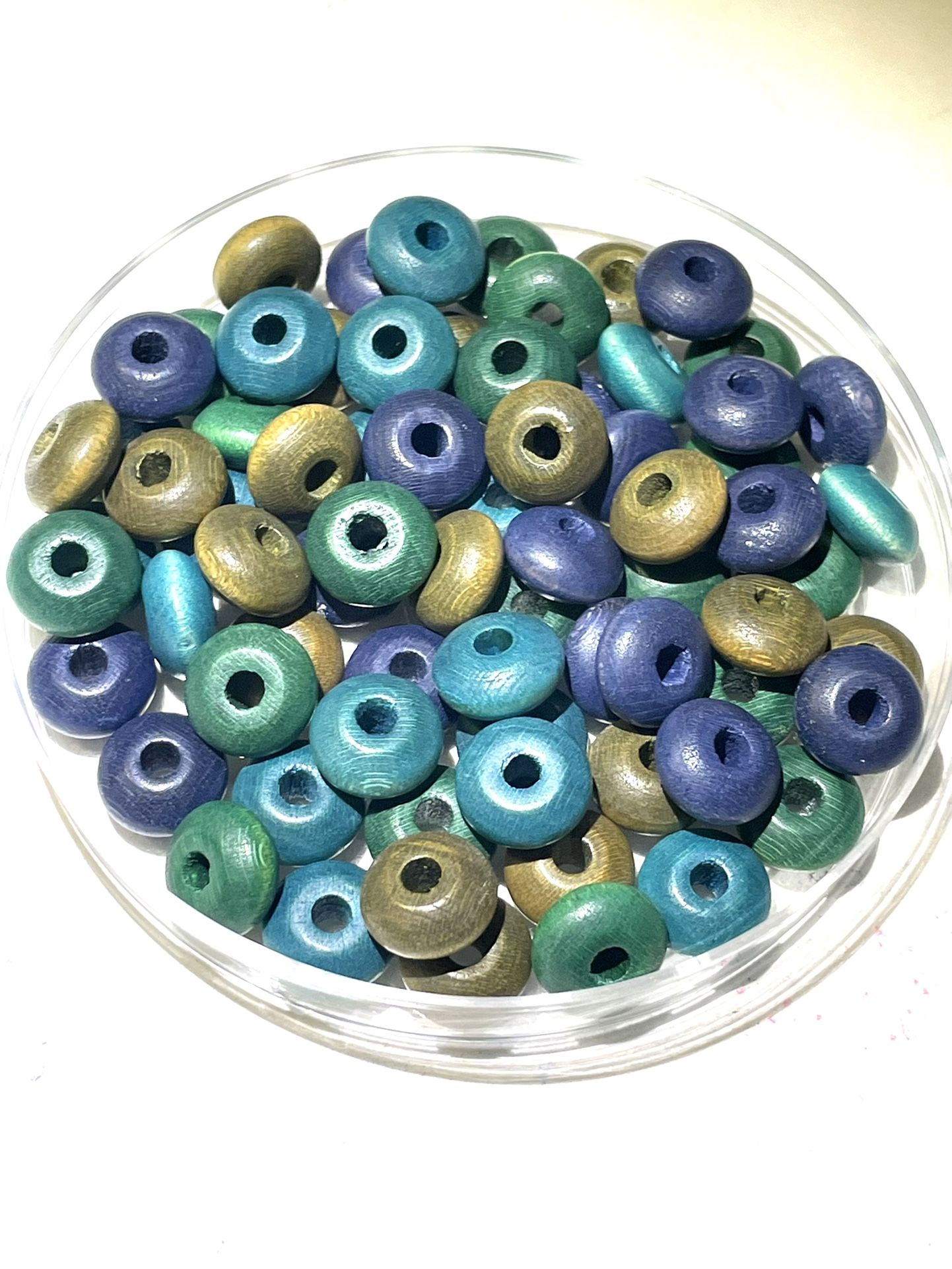 Lot Of 72 Wooden Beads