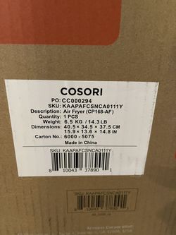 Cosori Pro Gen 2 Air Fryer 5.8QT Model CP168-AF Black