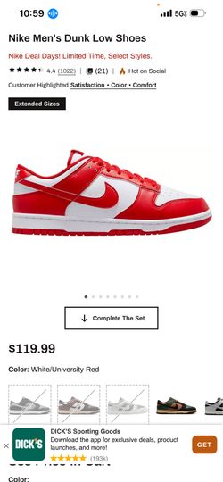 Nike DUNK, size 13, not new, GR888 condition, $119 at retail These are $59