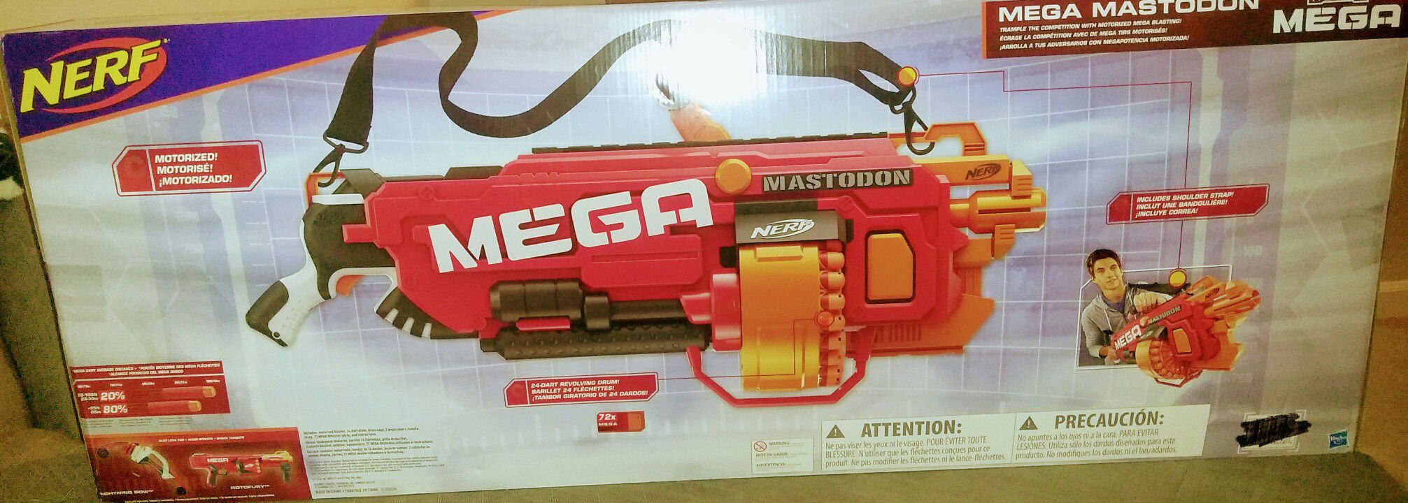 Nerf N-Strike MEGA Mastodon Blaster  Exclusive Open Box.