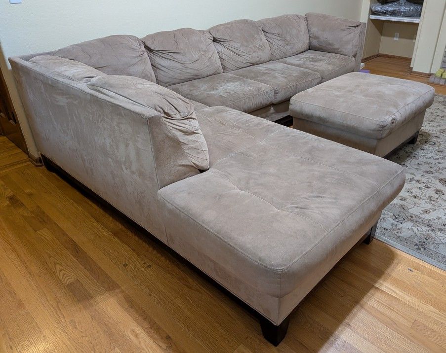 L Shape Couch with Ottoman