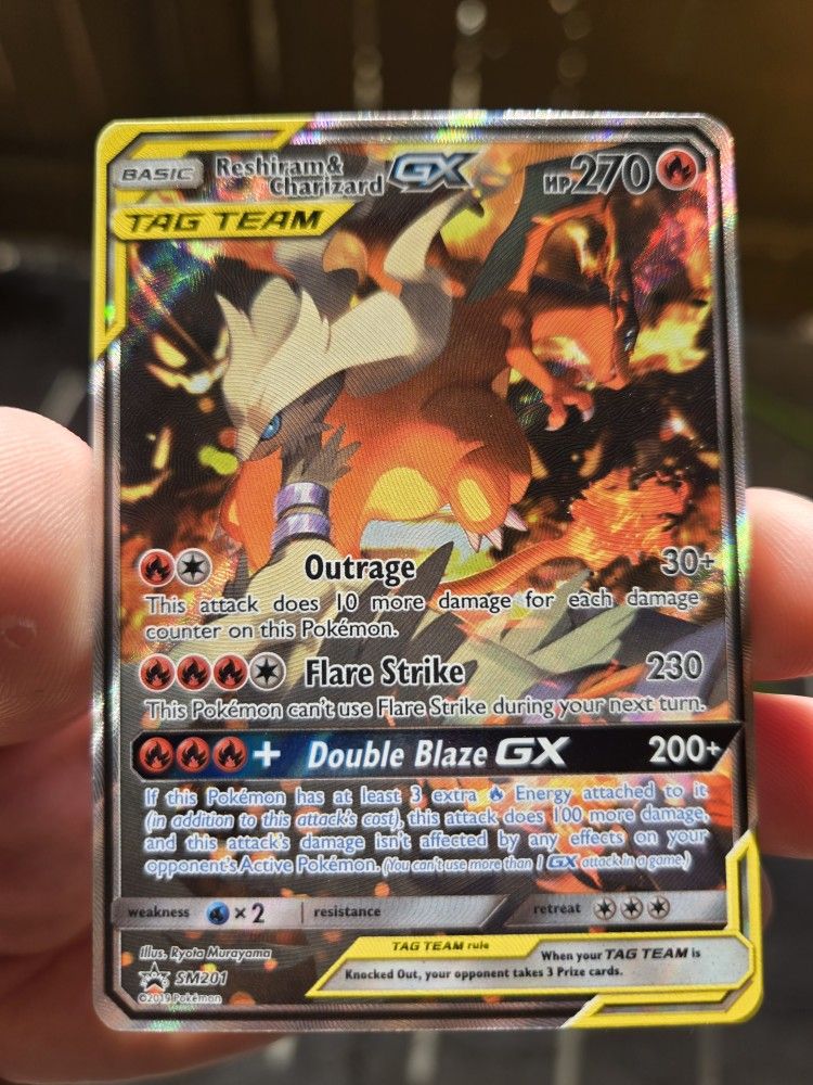 Reshiram & Charizard Gx Tag Team Alt Art Pokémon Card