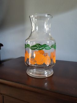 Vintage Anchor Hocking Orange Juice Decanter 
