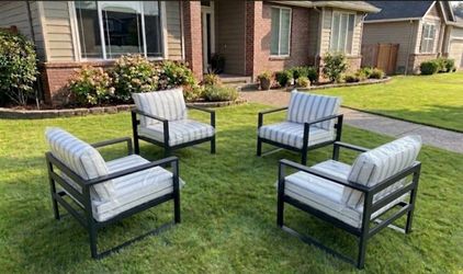 Aluminum patio chairs oversized deep seating cushions patio furniture set high quality aluminum outdoor furniture brand new in the box ✅🆕☑️