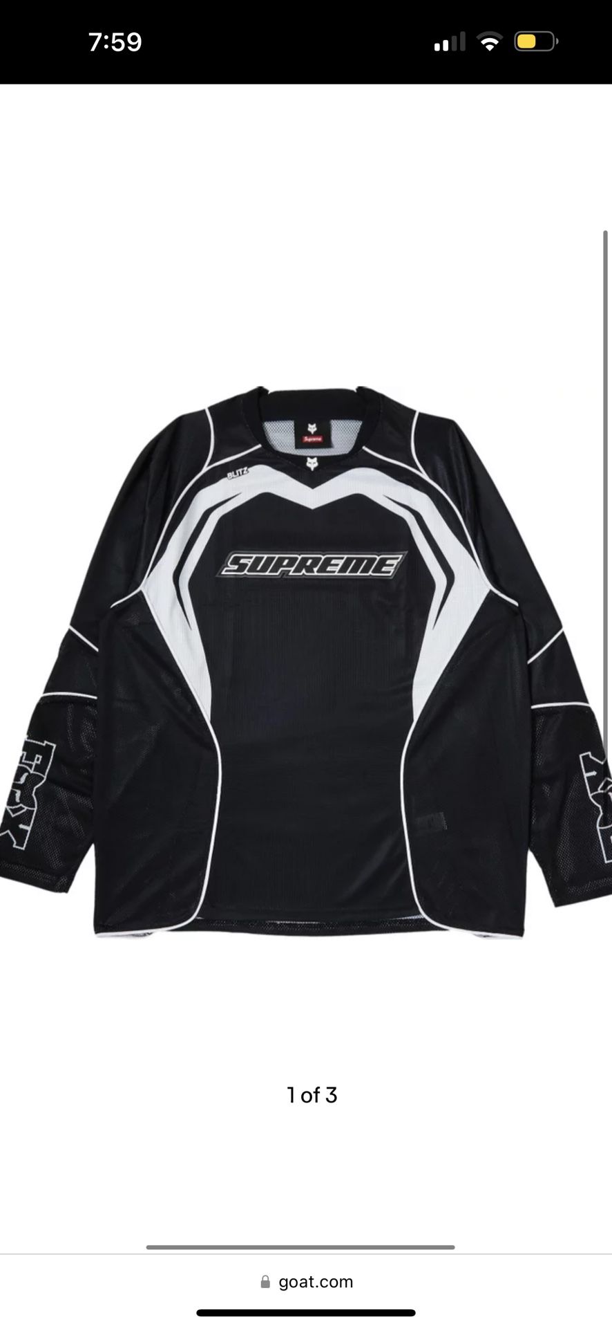 supreme fox jersey