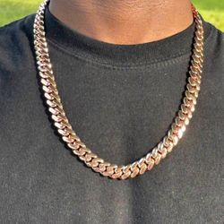10mm | 12mm | 14mm Miami Cuban Link Heavy Premium Quality ROSE Gold Plated Heavy Chain Necklace