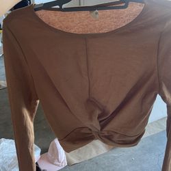 Brown Crop Top Size L