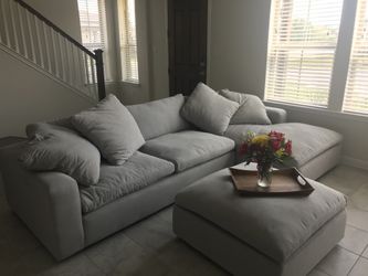 LUXURY DOWN Living Spaces Sectional Couch MUST SELL ASAP w/ FREE RUG