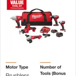 Milwaukee 5 Tool Set 18v