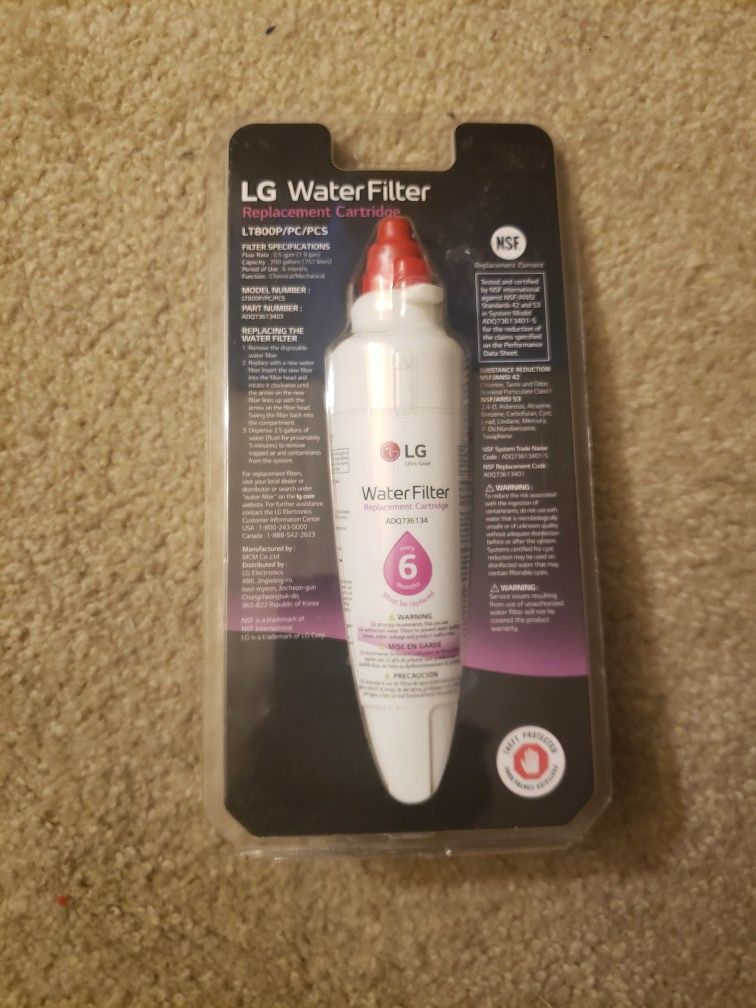 LG WATER FILTER LT800P