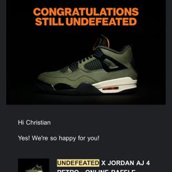 Undefeated x Air Jordan 4 Retro 