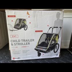 Allen Sports Deluxe 2-Child Bicycle Trailer & Stroller