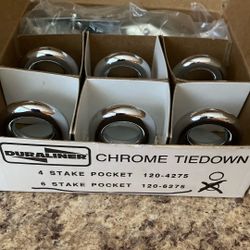 Chrome  Tiedown 6 Stake Pocket With Hardware