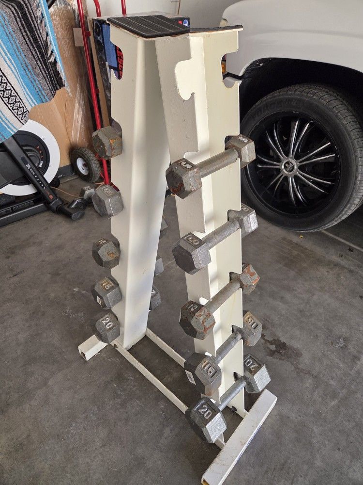 Dumbbell Set With Rack