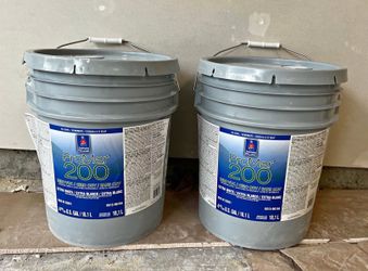 10 gallons Opened FULL buckets Egshell Interior Paint. Alabaster color