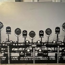 Black and White Gallery Photograph - Music Festival Stage Lightning
