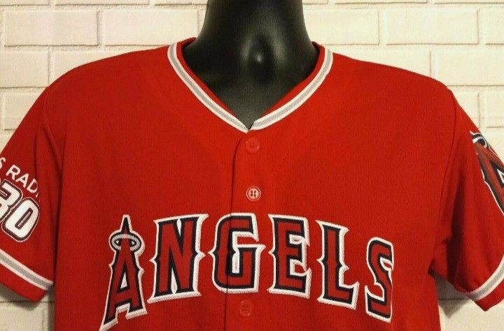 Mike Trout #27 Los Angeles Angels Youth SGA Red MLB Baseball Jersey XL