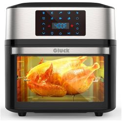 Air Fryer Oven Large 20 QT, 10-in-1 Airfryer Combo with Window for Family, Air Fryer Toaster Oven with Rottisserie Racks & Cookbook, ETL Certified