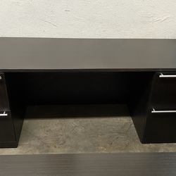 Double cabinet desk