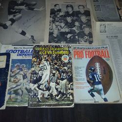 Football Memorabilia, Dallas Cowboys Trading Cards, Tom Landry Signed Ball,