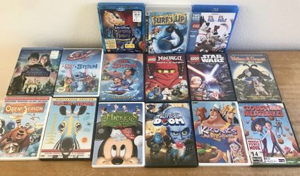 Kids DVD Blu-Ray Movie Bundle