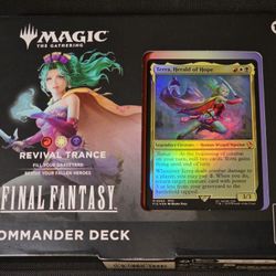 Magic the Gathering Final Fantasy Commander Deck Revival Trance1 brand new Magic the Gathering Final Fantasy Commander deck Revival Trance.

Commander