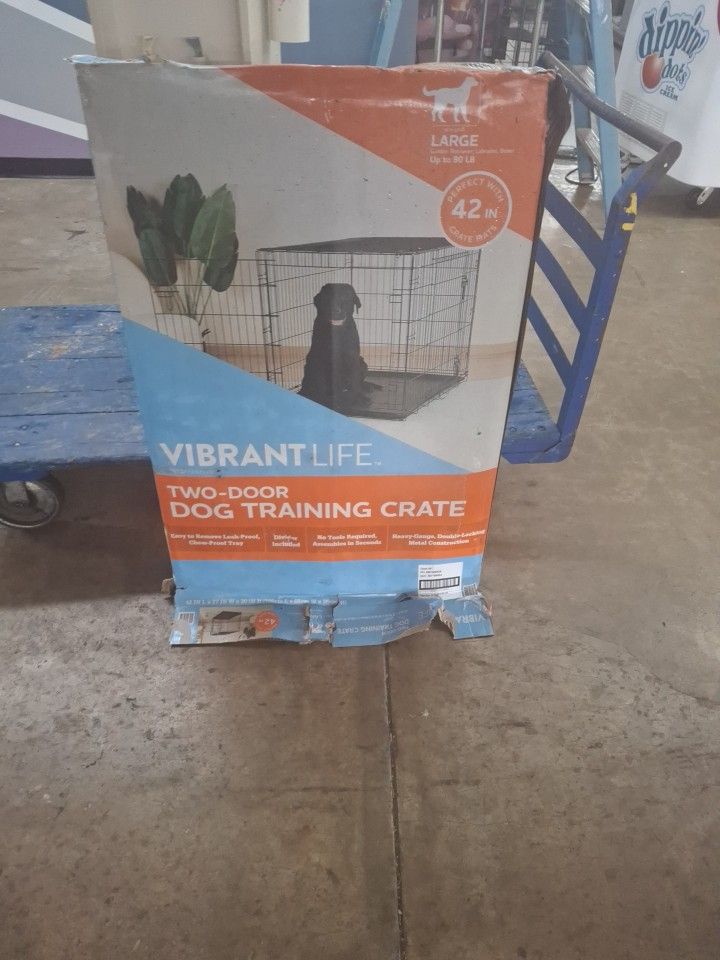 Black 40 Inch Dog Cage